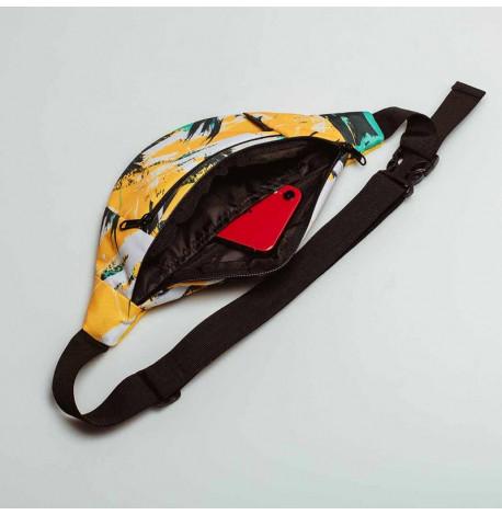 Поясна сумка-бананка жовта Сolorful