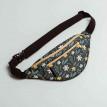 Поясна сумка-бананка зелена Flowers