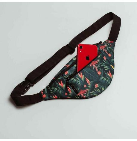 Поясна сумка-бананка зелена Tropic