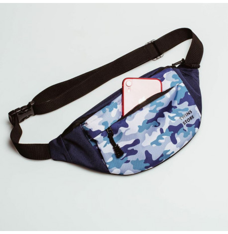 Поясна сумка-бананка велика камуфляжна