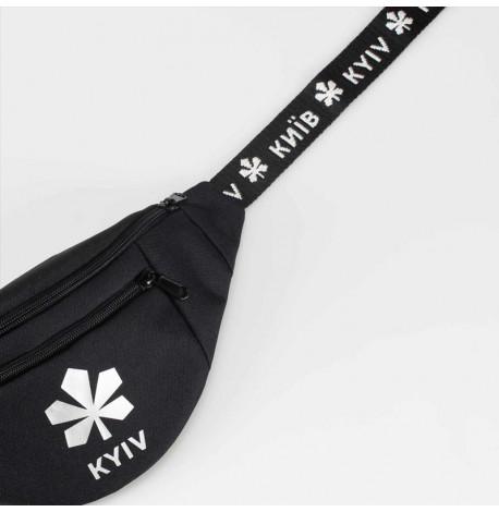 Поясна сумка-бананка чорна Kyiv