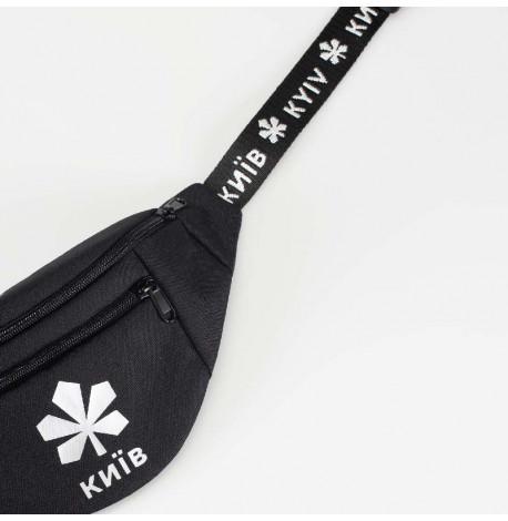 Поясна сумка-бананка чорна Київ