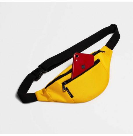 Поясная сумка-бананка желтая