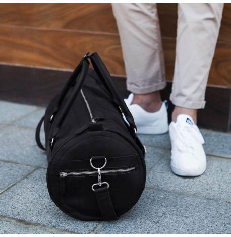 Шкіряна дорожня сумка Harper (чорна) шкіра Crazy Horse