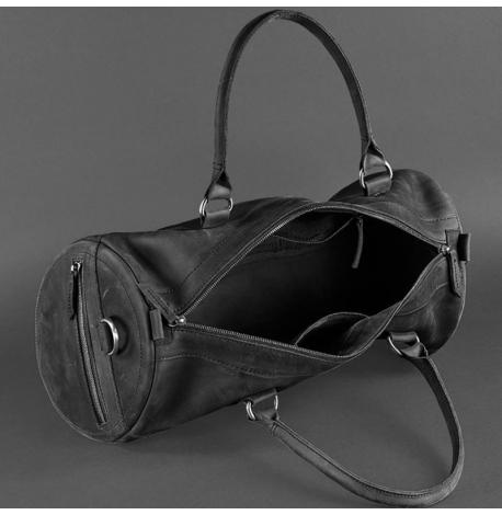 Шкіряна дорожня сумка Harper (чорна) шкіра Crazy Horse