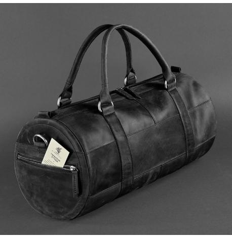 Шкіряна дорожня сумка Harper (чорна) шкіра Crazy Horse