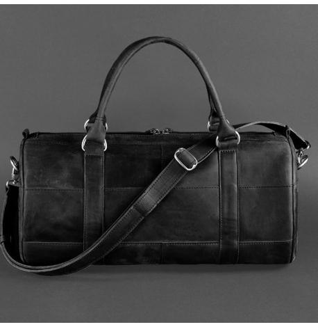 Шкіряна дорожня сумка Harper (чорна) шкіра Crazy Horse