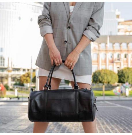 Шкіряна дорожня сумка Harper (чорна) шкіра Krast