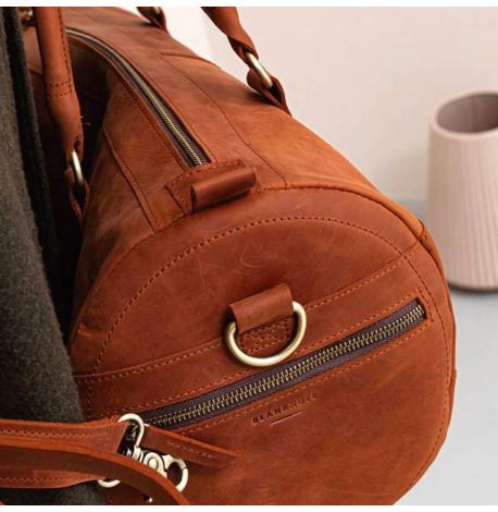 Кожаная дорожная сумка Harper (светло-коричневая) кожа Crazy Horse