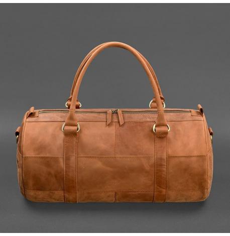 Кожаная дорожная сумка Harper (светло-коричневая) кожа Crazy Horse