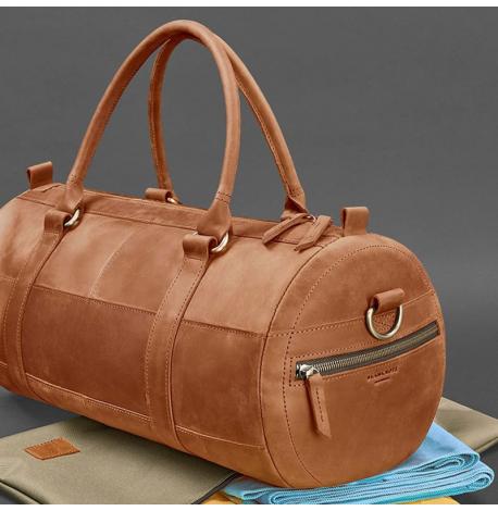 Кожаная дорожная сумка Harper (светло-коричневая) кожа Crazy Horse
