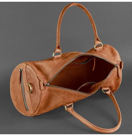 Кожаная дорожная сумка Harper (светло-коричневая) кожа Crazy Horse
