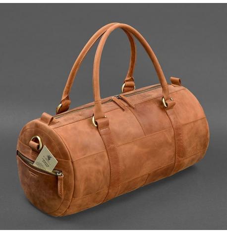 Кожаная дорожная сумка Harper (светло-коричневая) кожа Crazy Horse