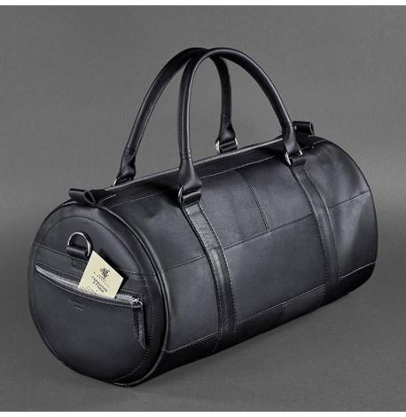 Шкіряна дорожня сумка Harper (темно-синя) шкіра Krast