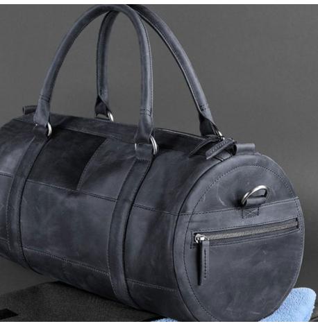 Кожаная дорожная сумка Harper (темно-синяя) кожа Crazy Horse