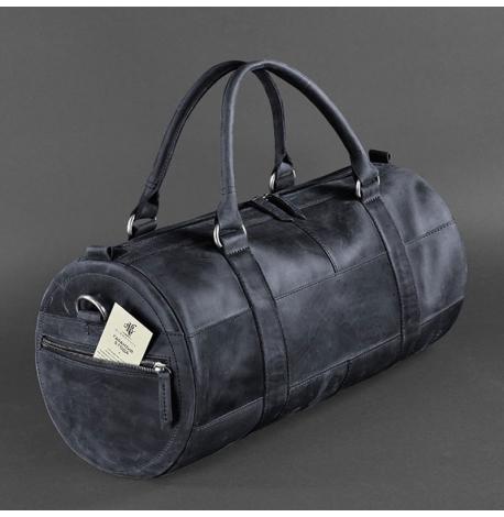 Кожаная дорожная сумка Harper (темно-синяя) кожа Crazy Horse