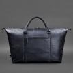 Шкіряна дорожня сумка (темно-синя)
