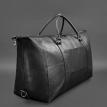 Шкіряна дорожня сумка чорна