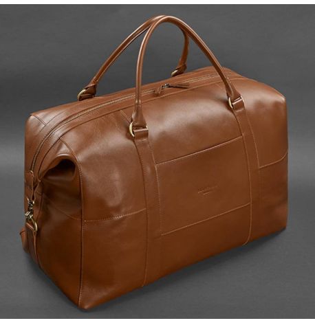 Кожаная дорожная сумка (светло-коричневая)