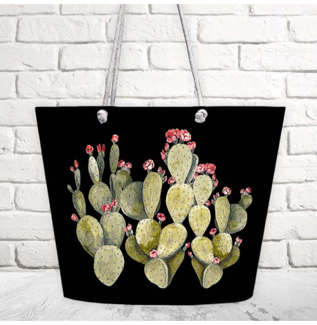 Пляжная сумка Malibu "Цветущие кактусы"