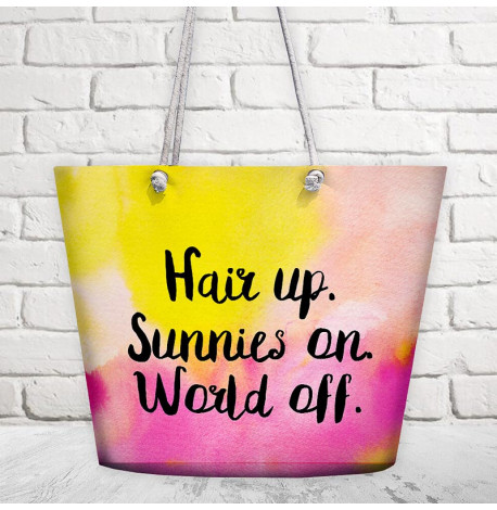 Пляжная сумка Malibu Hair up. Sunnies on. World off