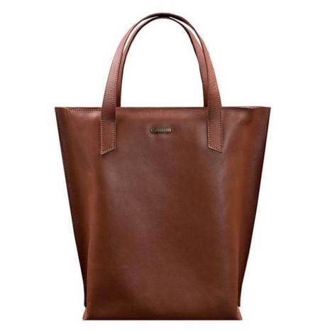 Сумка-шоппер из кожи DD (светло-коричневая)