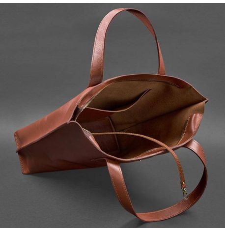 Сумка-шоппер из кожи DD (светло-коричневая)