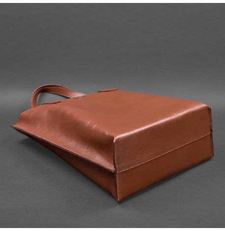 Сумка-шоппер из кожи DD (светло-коричневая)