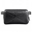 Поясна сумка-бананка Dropbag Maxi шкіряна (чорна) шкіра Krast