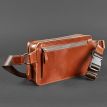 Поясна сумка-бананка Dropbag Maxi шкіряна (світло-коричнева)