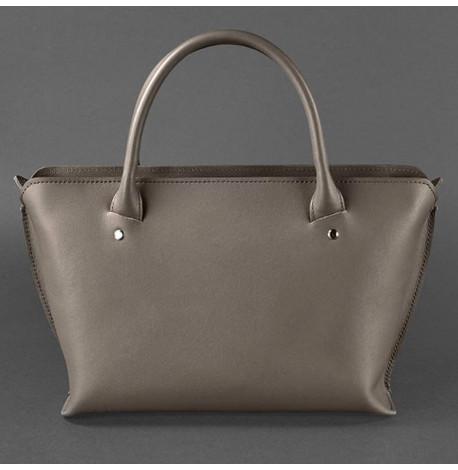 Сумка кожаная женская Midi (темно-бежевая)