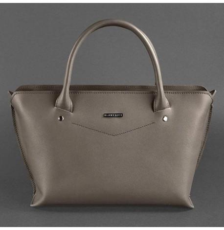 Сумка кожаная женская Midi (темно-бежевая)