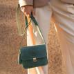Женская кожаная сумка "Лилу" (зеленая)