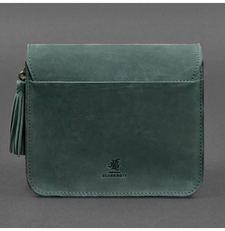 Женская кожаная сумка "Лилу" (зеленая)