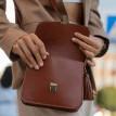 Женская кожаная сумка "Лилу" (светло-коричневая)