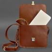 Женская кожаная сумка "Лилу" (светло-коричневая)