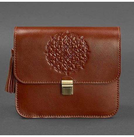 Женская кожаная сумка "Лилу" (светло-коричневая)