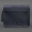 Женская кожаная сумка "Лилу" (темно-синяя)