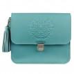 Женская кожаная сумка "Лилу" (бирюзовая)