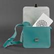 Женская кожаная сумка "Лилу" (бирюзовая)
