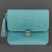 Женская кожаная сумка "Лилу" (бирюзовая)