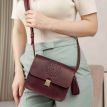 Женская кожаная сумка "Лилу" (бордовая) кожа Crazy horse