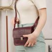 Женская кожаная сумка "Лилу" (бордовая) кожа Crazy horse