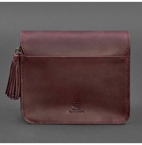 Женская кожаная сумка "Лилу" (бордовая) кожа Crazy horse