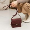 Жіноча шкіряна сумка "Лілу" (бордова) шкіра krast