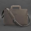 Жіноча шкіряна сумка для ноутбука та документів (темно-бежевий)