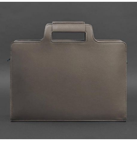 Жіноча шкіряна сумка для ноутбука та документів (темно-бежевий)