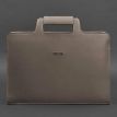 Жіноча шкіряна сумка для ноутбука та документів (темно-бежевий)