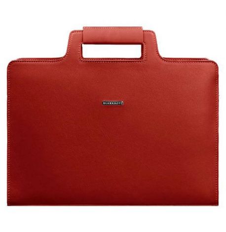 Женская кожаная сумка для ноутбука и документов (красный)