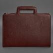 Женская кожаная сумка для ноутбука и документов (бордовый)